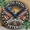 Patriotic Eagle Embossed Tin Sign Vintage Metal Wall Art for Indoor Outdoor Decor