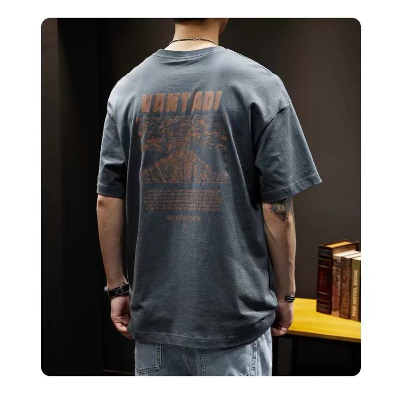T-shirt Men's Casual Loose Versatile Top Printed