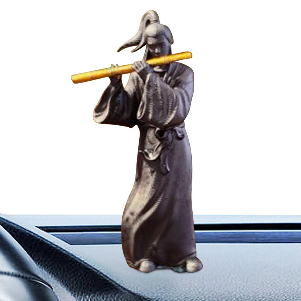 Figures Bonsai Sculpture Resin Character Statue Landscape Bonsai Knight-Errant Miniature Sculpture For Cars Aquarium Offices