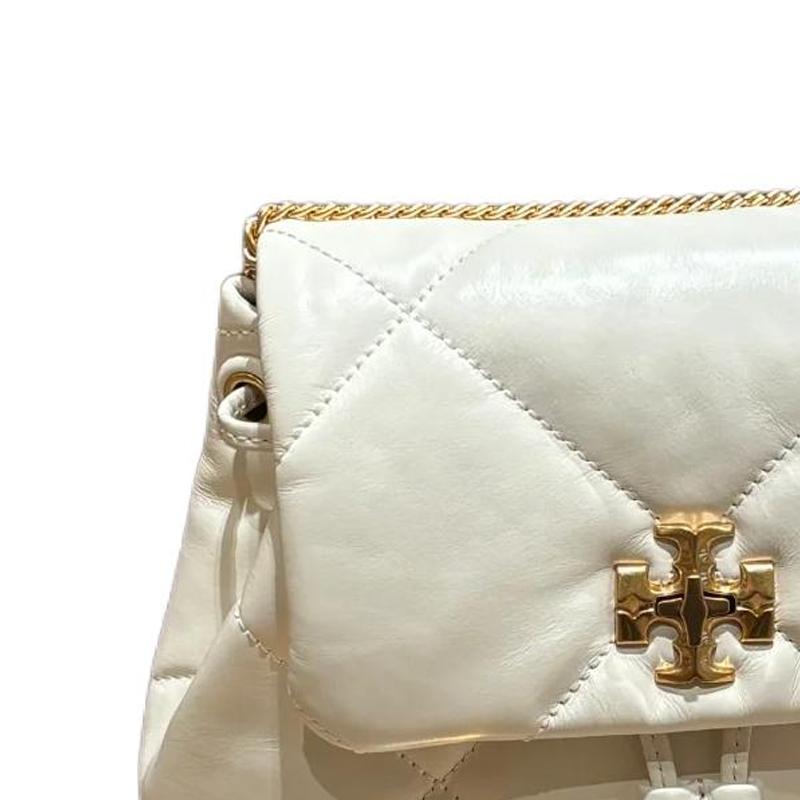 Tory Burch Kira Quilted Diamond Pattern Metal Hardware Leather Mini Backpack Women Backpack Warm-White 170485-100