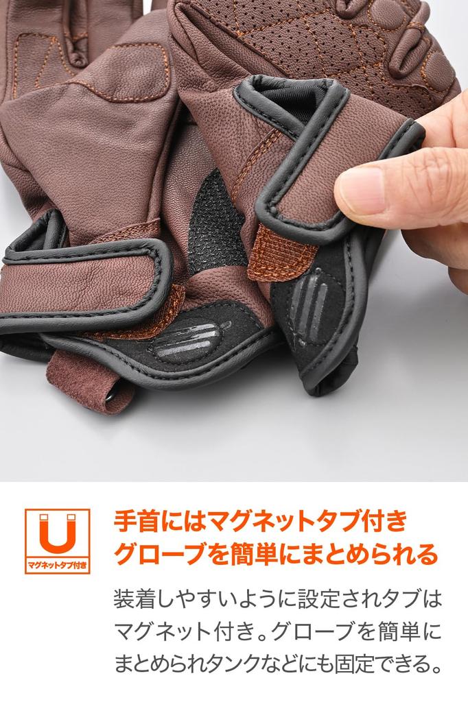Daytona Motorcycle Leather Gloves Suitable for and Smartphone Throwback Leather Gloves Size 61727 (Goat Leather), Winter, Summer, Autumn, Spring,