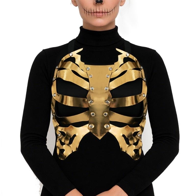 Leather Skeleton Handmade Bone Jewelry Secure Closure Design For Cosplay Event And Gothic Fashion