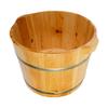 Acupoint Wooden Foot Bath Basin with Two Handles for Personal Use