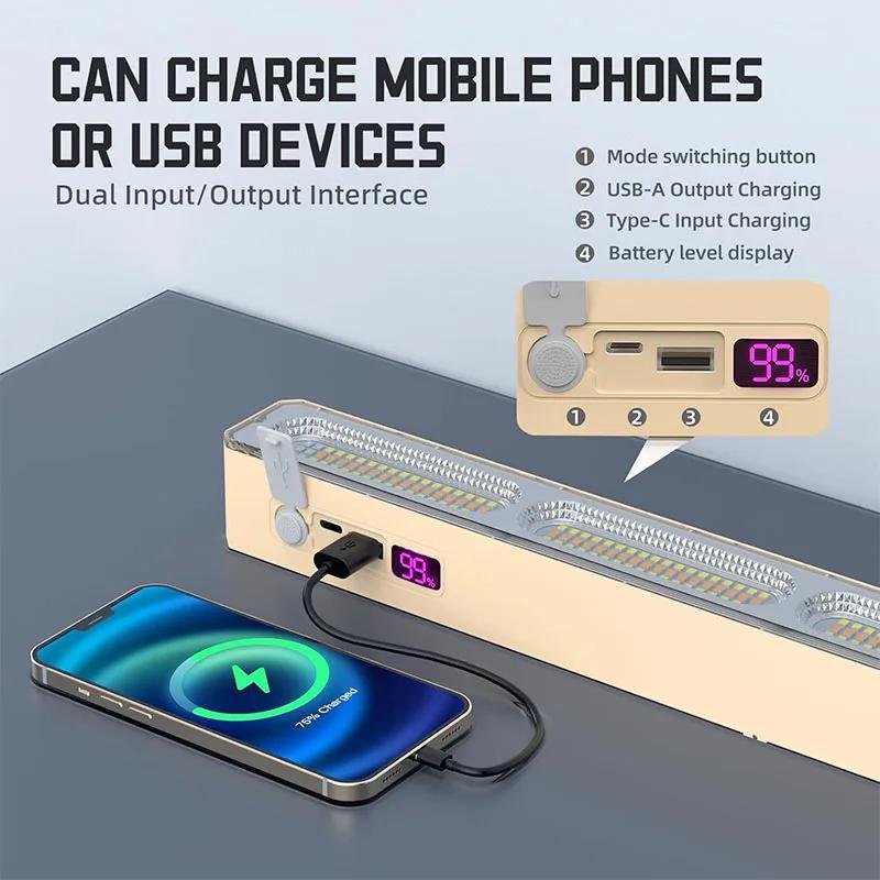 Portable Outdoor Camping Light Magnetic Cabinet Lamp Rechargeable Emergency Lights for Car Repairing Inspection Lamp Length