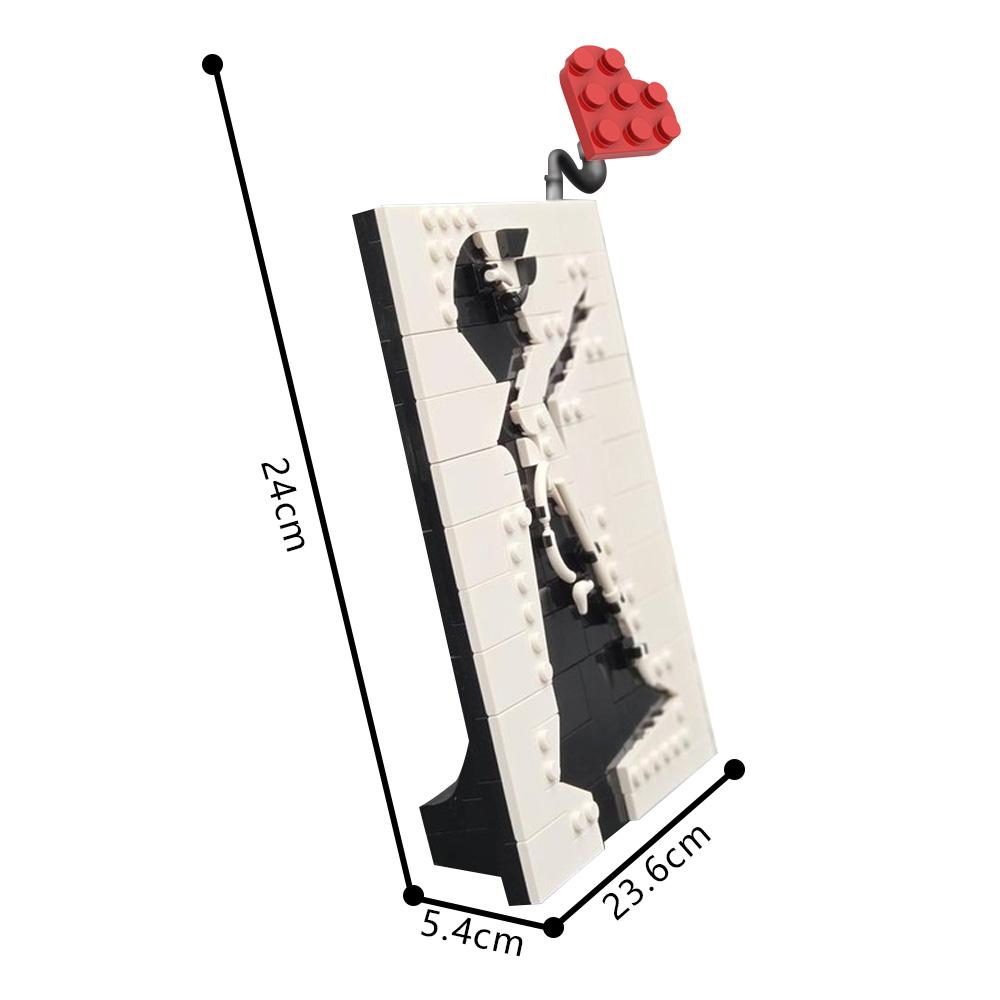 

Non-Toxic Gobricks Moc-228358 Banksy - Flower Throw Building Blocks Toys Gifts Banksy Graffiti Artwork Wall Art Bricks Model Toy Gift