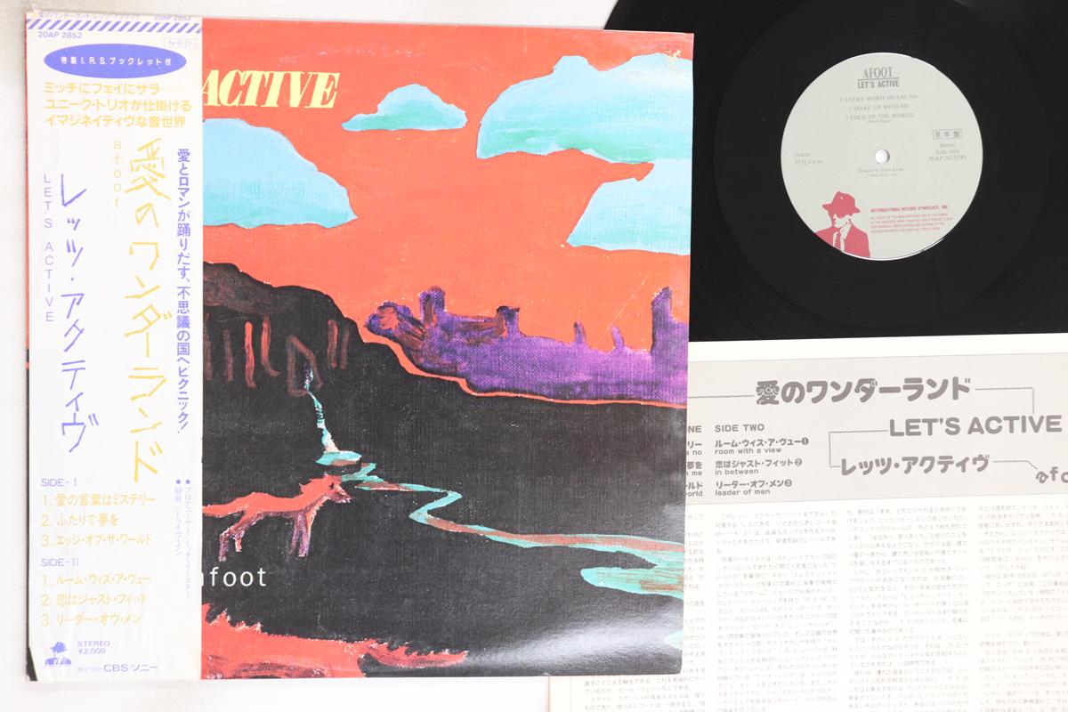 

12inch Record LETS ACTIVE Afoot 20AP2852PROMO I.R.S. 1983 Japan Obi Rock Used