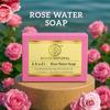 KHADI NATURAL Ayurvedic Rosewater Handmade Soap 5x125 G Pack Hydrating Soft Skin Cleanser