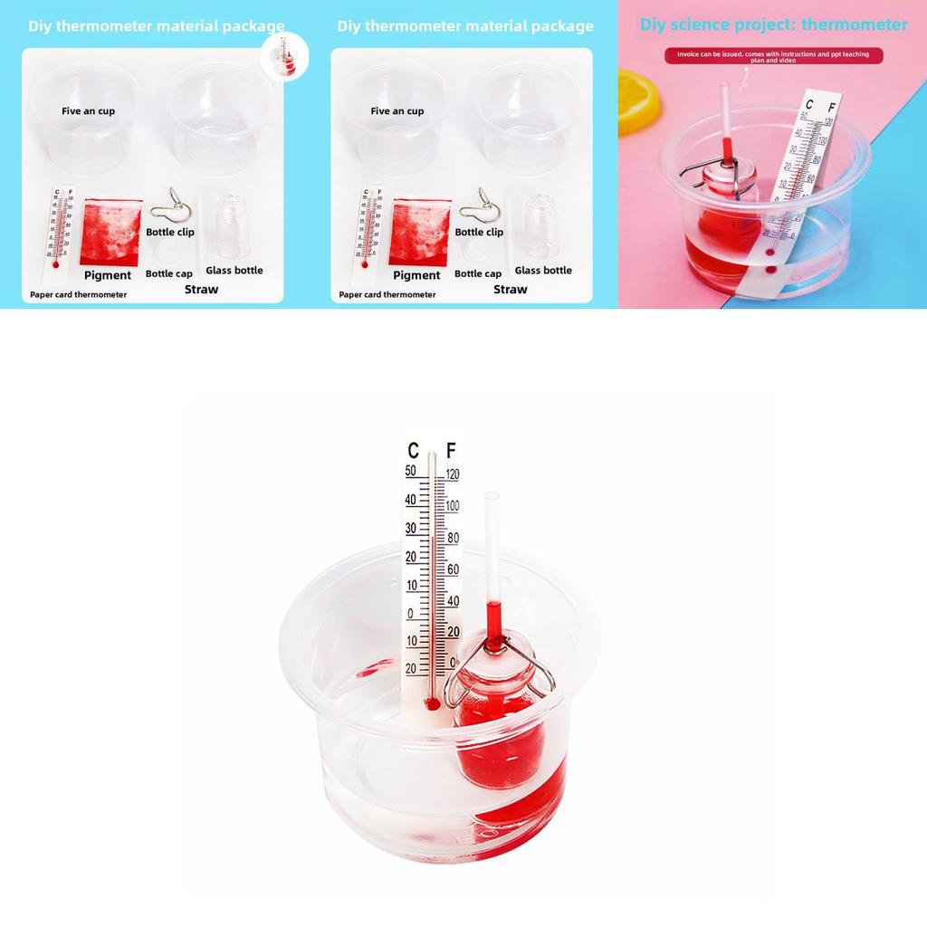 Science Experiment Diy Thermometer Kit With Fun Materials For Kids Educational Activity