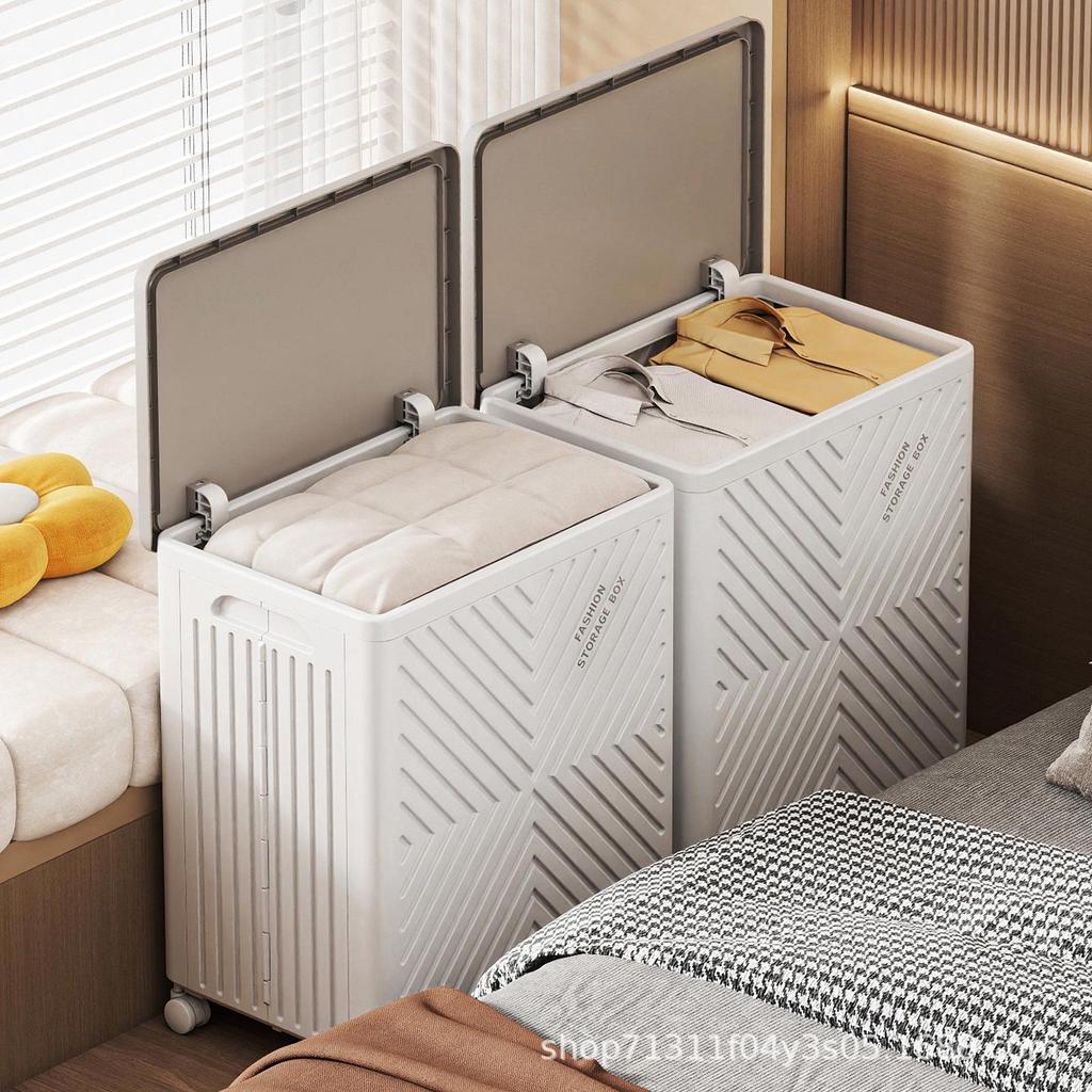 Children's Multi-functional Toy and Clothes Storage Cabinet, Flip-top Folding Design