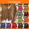 Womens Plain Knitted Coat Cardigan Ladies Button Loose Jumpers Sweater Size Plus