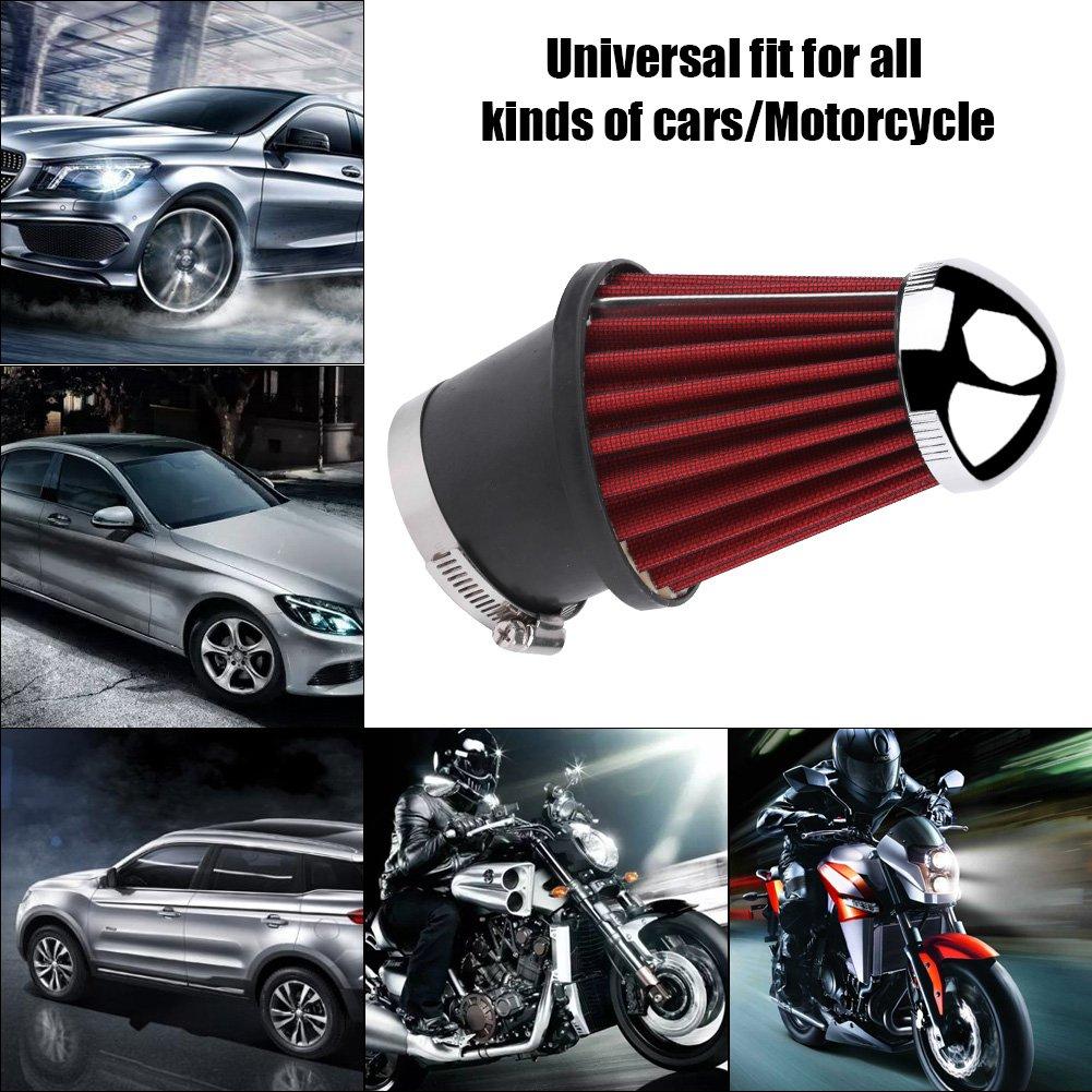 Qiilu Universal Air , 2.5 inches (63 mm), Car Air Intake Filler Filter, , Mushroom Foam Gauze, High Flow Universal
