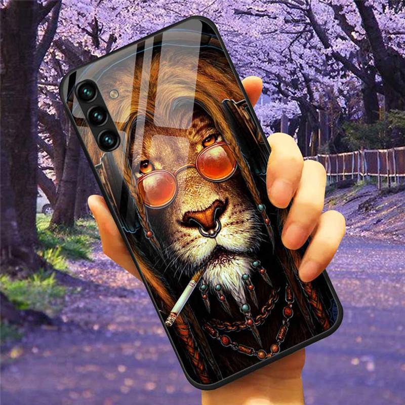 For Samsung A34 A54 A14 A7 2018 Case GalaxyA54 Glass Tempered Hard Cover Coque for Samsung Galaxy A34 5G GalaxyA34 Space A 14