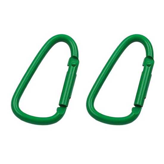 2 Stück Karabinerfederverschluss Leichter Legierungs-Schlüsselanhängerclip Einfacher Einhand-D-förmiger Haken Outdoor-Reisebeutel-Anhänger DIY-Schmuckzubehör