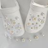 14pcs/set Hole Shoe Charm Suitable for Clogs Detachable Three-dimensional Flower Small White Flower Shoe Decoration 2024 New