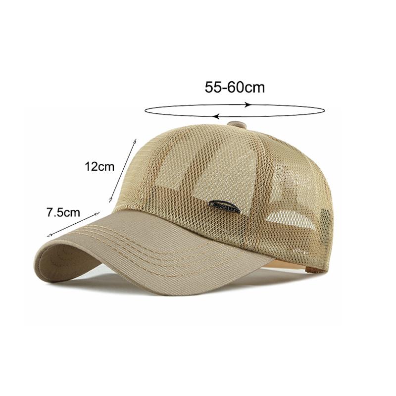 Summer Breathable Mesh Baseball Hat Men's Outdoor Sports Golf  Fishing Hats Women's Sunscreen Hat Snapback Hat