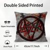 Classic Band S-Slayer Pillow Case Square Double‑Sided Print Cushion Case For Sofa Home Bedchamber Decor Gift