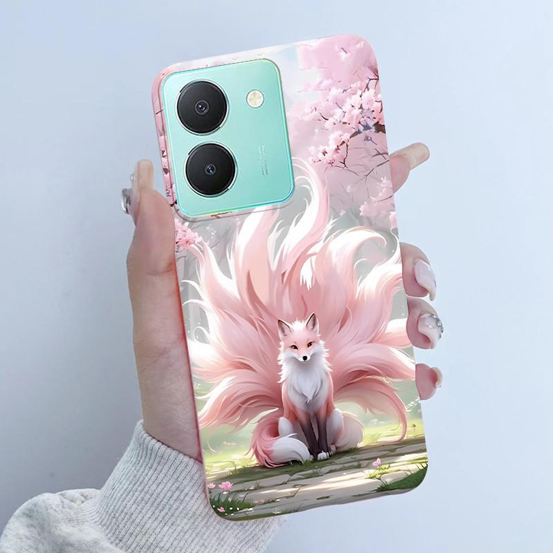 For Vivo Y27s Case Vivo Y36 Russian Cover Beautiful Butterfly Flower Girls Design Bumper Shell For Vivo V2247 V2322 Back Housing