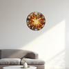 Superior-Grade Abstract Autumn First-Class Leaves Orange-Yellow-Colored First-Class Wooden First-Class Wall First-Class Clock 10-16Inch