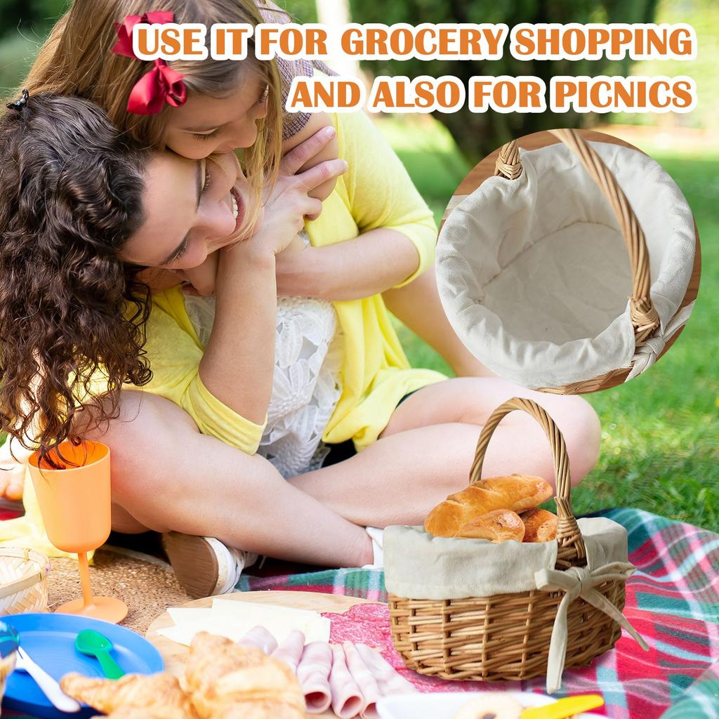Hand-held Basket  Cloth  Rattan Weaving  Flower Basket Flower Basket Handicraft Basket