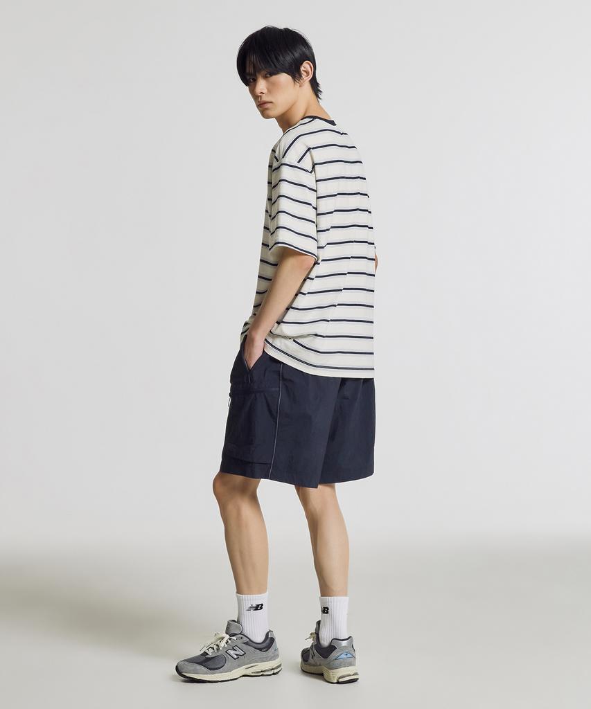 Nyuballanseu Nbneg31583 / Uni Track Club Striped Short Sleeve Tee (Cream)