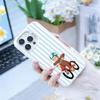 Monkey Brushing Teeth   Phone Case For IPhone 16 17 15 14 12 13 Pro Max white Color Shockproof Cover