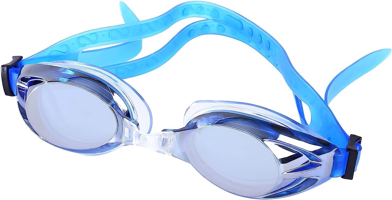 

COLLOL Swimming Goggles for Kids and Underwater Goggles with UV Adjustable Storage Case Suitable for Ages 12 and for Swimming Indoor and Summer