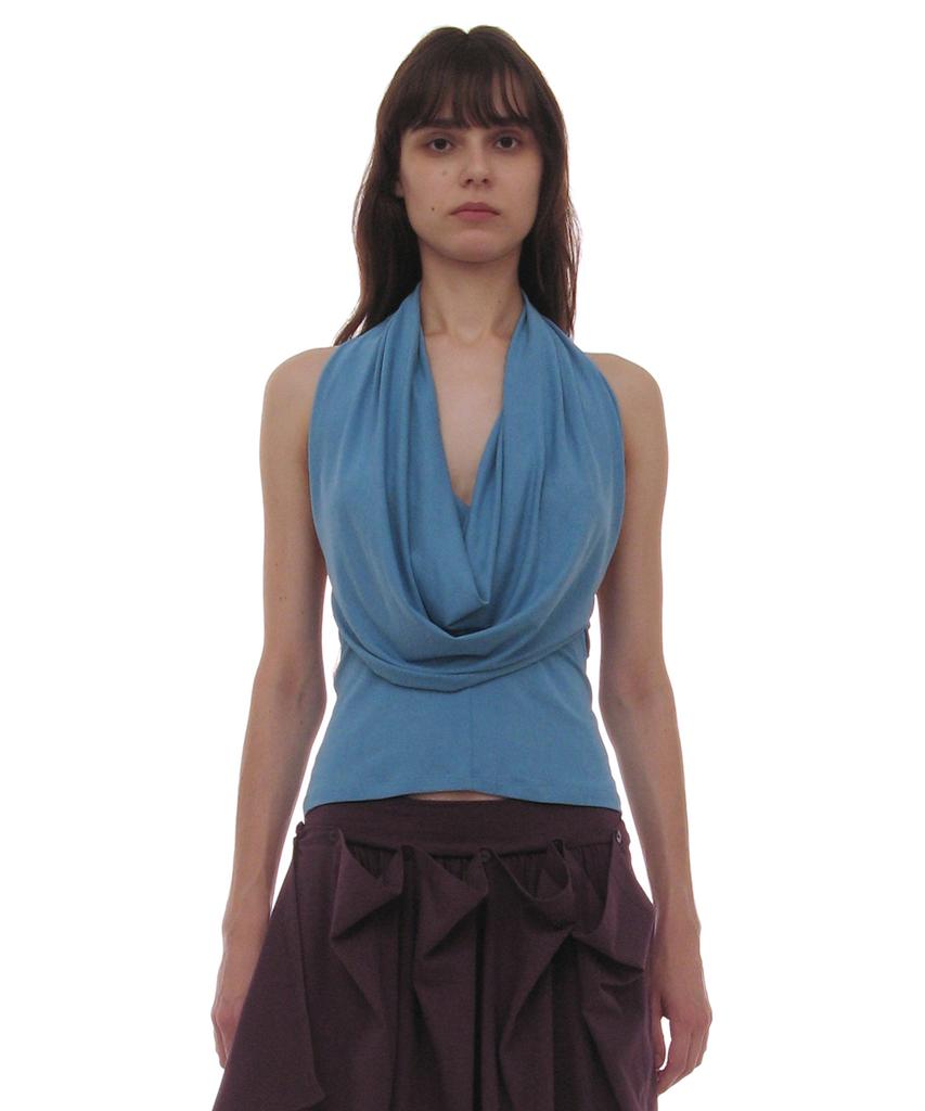 PARTIMENTO WOMEN Pwc Cowl Halterneck Top_9 Colors (Type A)