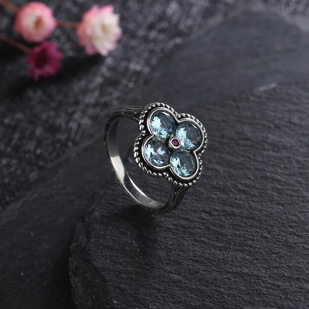 

Natural Moonstone S Silver Ring Luxury Purple Blue Red Zircon Fine Wedding Gift Engagement Rings for Women 10 небо синє кольору