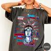 Grunge 4th of July Shirt, Vintage Unisex T-Shirt, Statue of Liberty Oversized Shirt, Retro Graphic Trendy 4th of July Tee