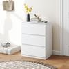 Chest of Drawers with 3 Drawers, for Living Room, Bedroom, Hallway, Particleboard, White
