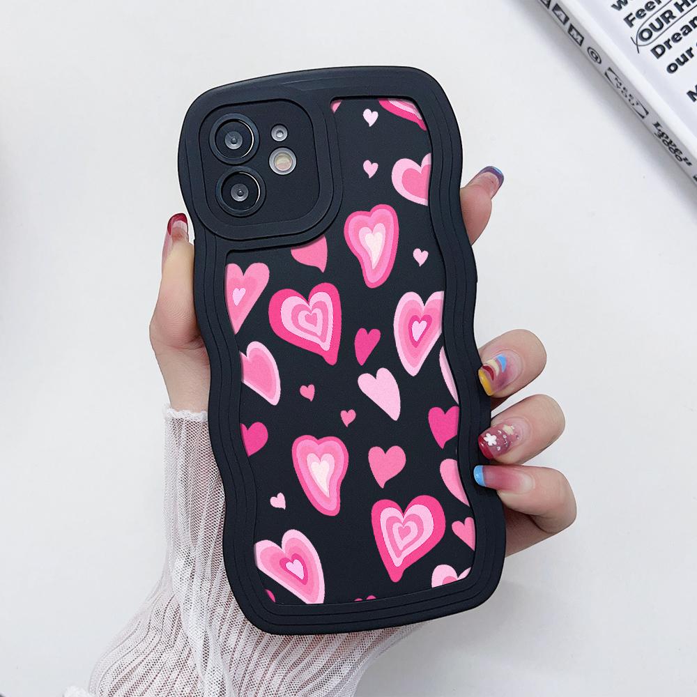 Love Heart Wave Phone Case For iPhone 6s Case iPhone 8 SE 2020 7 Plus 16 Pro Max 11 13 15 14 12  Silicone Shockproof Cover Funda