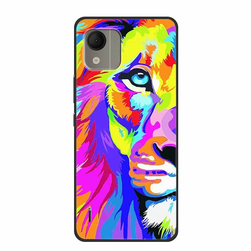 For Nokia C110 4G Case Luxury Silicone Back Cover for NokiaC110 Phone Coque C110 2023 Protector Shockproof Colorful Capas Bumper