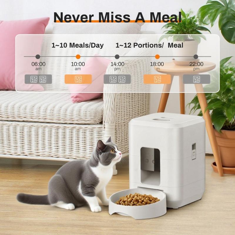 2025 New 2L WiFi Automatic Pet Feeder Smart Cat and Dog Food Dispenser Quantitative Slow Feed Dispenser for Pets Cat Accessories