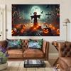 Background banner 1 piece Halloween pumpkin scare ghost terrifying night background fabric wall decoration polyester