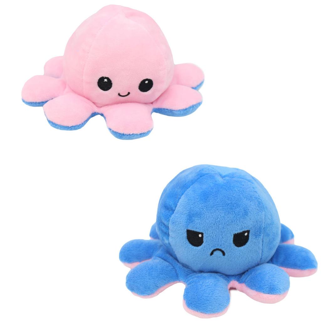 Octopu Doll Oboustranná flip Octopu Plyšová hračka pro děti Dětský narozeninový dárek