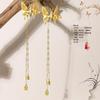 Retro Tassel Pearl Hairpin - Chinese Ethnic Updo Duckbill Clip for Women