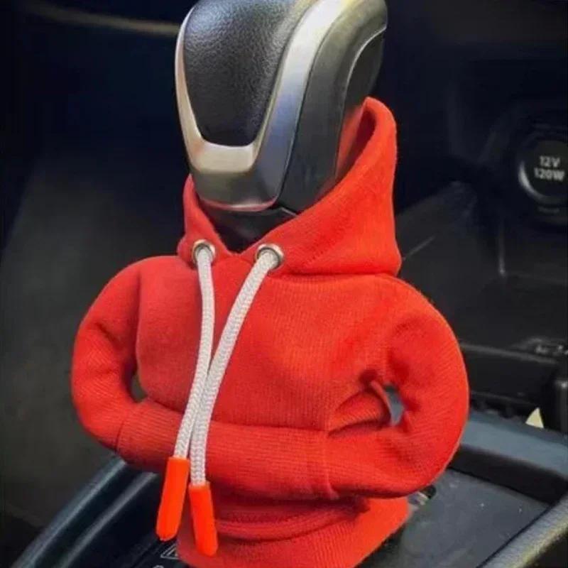 1PCS Hoodie Car Gear Shift Cover Fashion Gearshift Hoodie Car Gear Shift Knob Cover Manual Handle Gear Sweatshirt Shark Frog