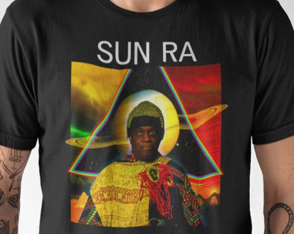 Jazz Artist T-Shirt and kids tshirt, Sun Ra, Black Tee for Men and Women, Music Lover Gift