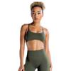 DFYNE Sport-BH mit gekreuztem Rücken und nahtlosem Design: Hochelastische Matte Nylon Yoga Weste für Damen