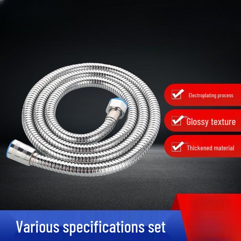 OLOEY 2-Meter Metall-Duschschlauch und Duschkopf-Set