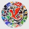 50pcs Dragon Graffiti Trendy DIY Stickers for Skateboard, Phone, or Luggage - Waterproof