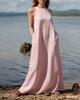 Supply Europe and the United States New Style Solid Color Summer Sleeveless Backless New Design Women's Dress Women