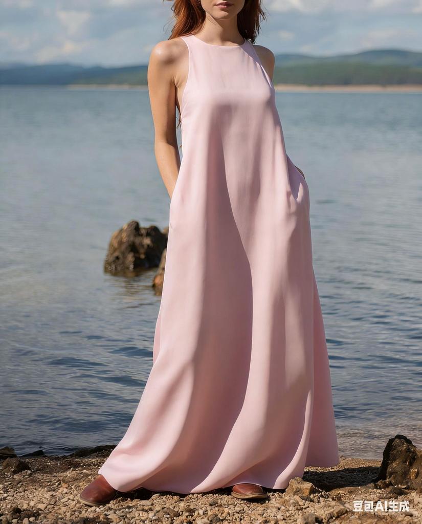 Supply Europe and the United States New Style Solid Color Summer Sleeveless Backless New Design Women's Dress Women
