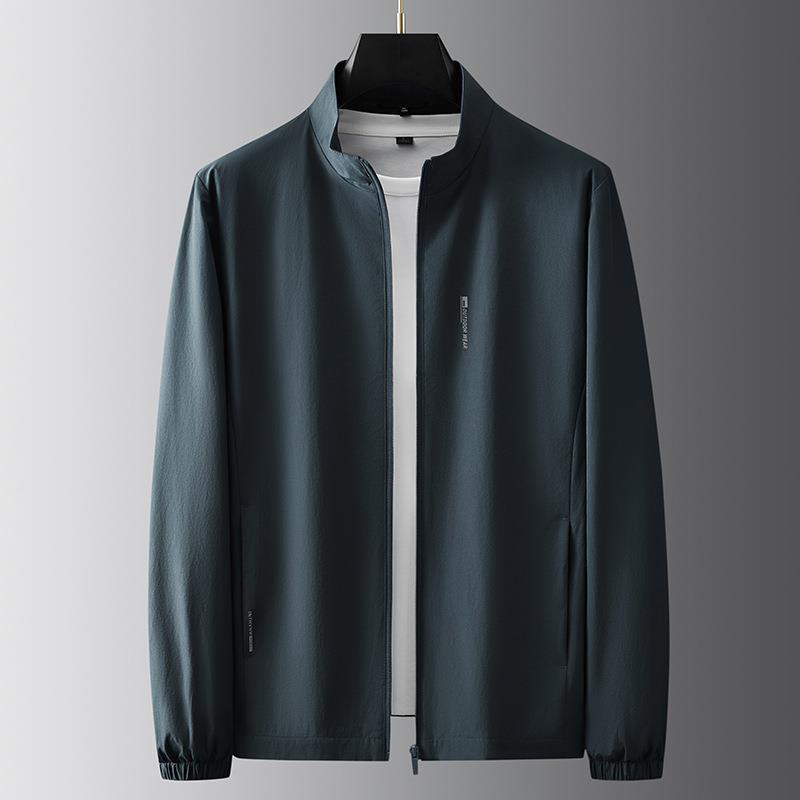 Autumn Men's Regular Thickened Simple Versatile Loose Casual Waterproof Top for Middle-aged and Elderly Men