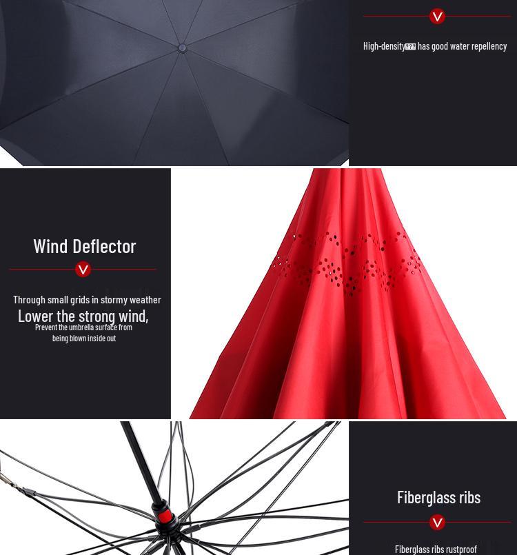 Hands-Free Automatic Double-Layer Car Umbrella for Two