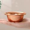 Buddhist Red Copper Altar Bowl, Tribute Holy Water Cup, Auspicious Engraved Hammer Bowl,Tibetan Desktop Decorative , 1Pcs , 10cm