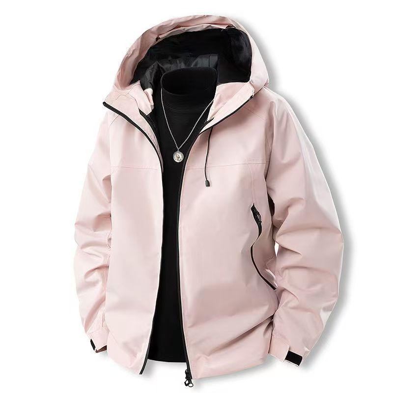 2025 Chaqueta Outdoor para Hombre Primavera Otoño Nueva Cortavientos con Capucha Chaqueta para Tormentas Versátil y Holgada