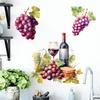 Traube Rotwein Selbstklebend Wohnzimmer Küche Esszimmer Wandverschönerung Dekoration Aufkleber