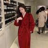 Women's Mid-Length Wool Coat - 2026 Autumn/Winter Hepburn Style, Elegant Petite, Loose & Thickened Jacket