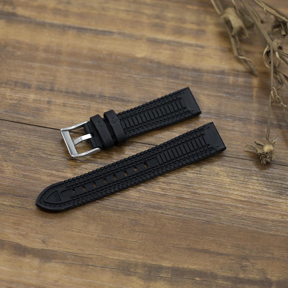 Correa de Reloj Impermeable de Lona de Vela 18mm 20mm 22mm Correa de Reloj de Lona Oxford Banda de Reloj de Silicona de Liberación Rápida Correa de Pulsera Deportiva